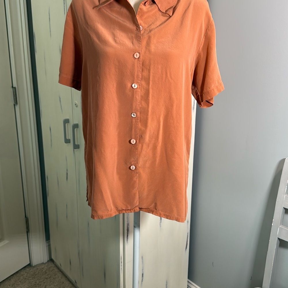Women's Terracotta/Rust Button Down Shirt by Fragile